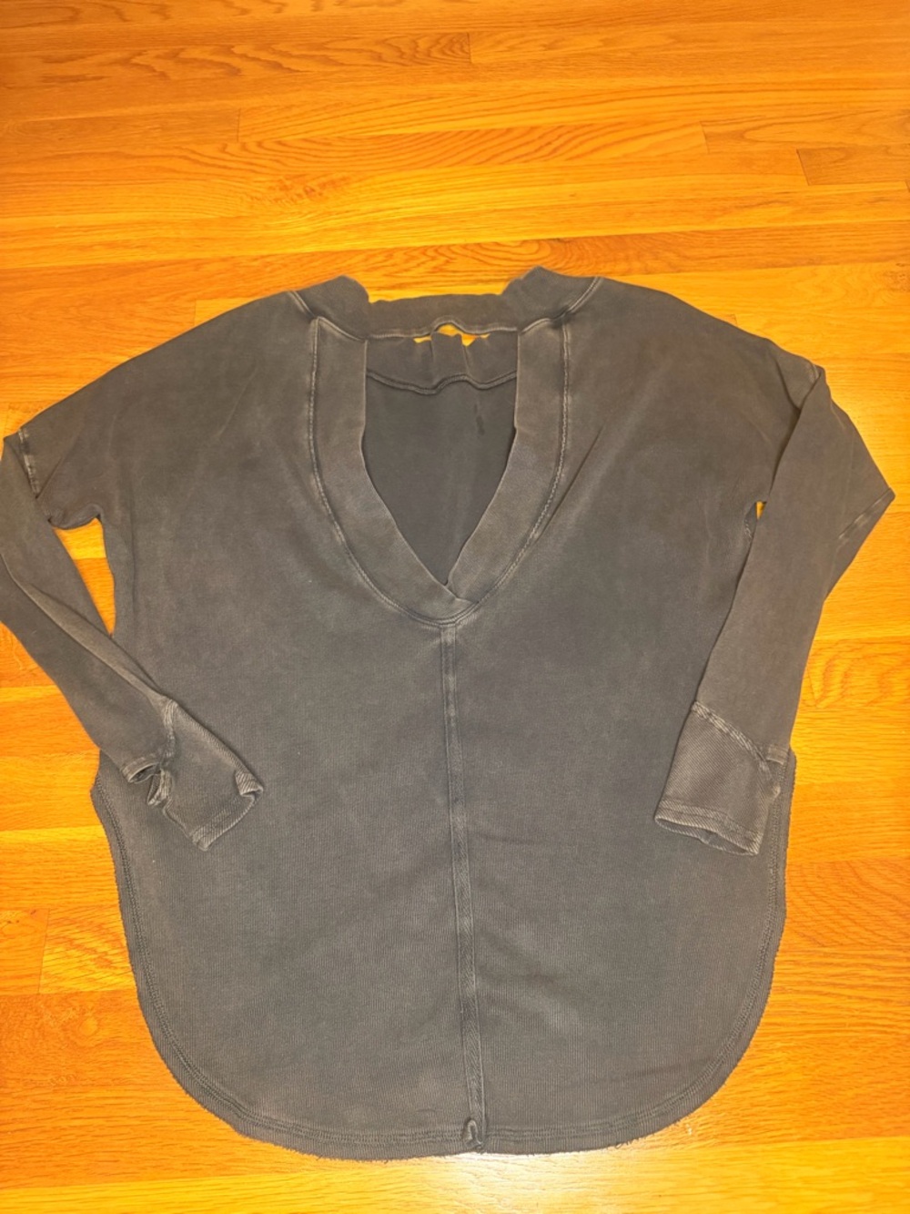 Free People Movement Black Open Back Long Sleeve Top Athletic Gym Yoga - Picture 6 of 11